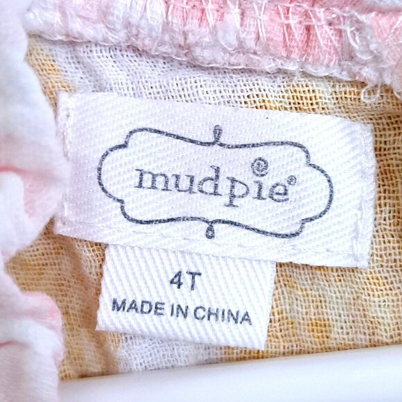 Mud Pie Girl's 4T Sleeveless Pineapple Print Multicolor Ruffles Dress - Picture 2 of 7